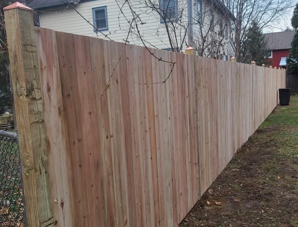 Solid Privacy Wood Fence